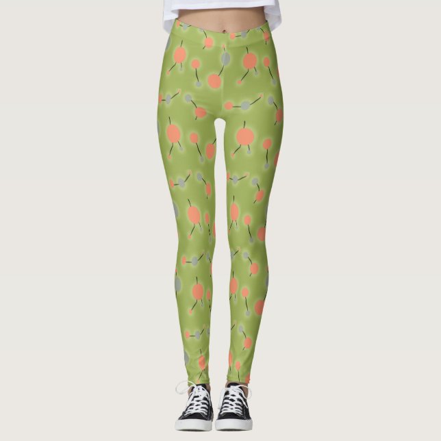 Retro - uppspelande liten molekyler - enhetlig per leggings (Framsida)