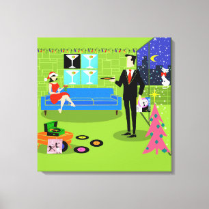 Retro Urban jul Kupel Stretched Canvas