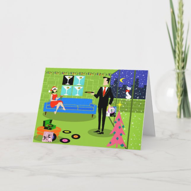 Retro Urban - lite julkort Helgkort (Framsida)