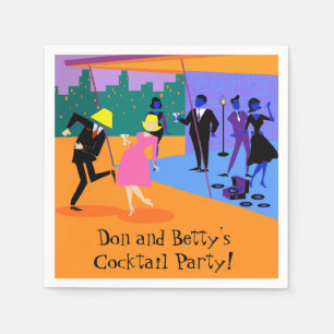 Retro Urban Rooftop Party Pappra Napkins Pappersservett