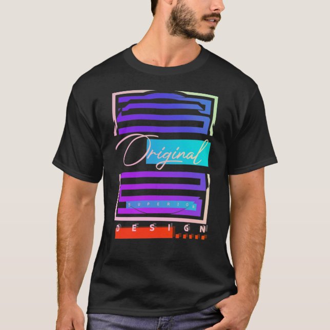 Retro Urban Streetwear T Shirt (Framsida)