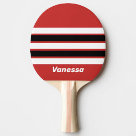 Retro Urban Zebra Tvärgående Randig med Namn Pingisracket