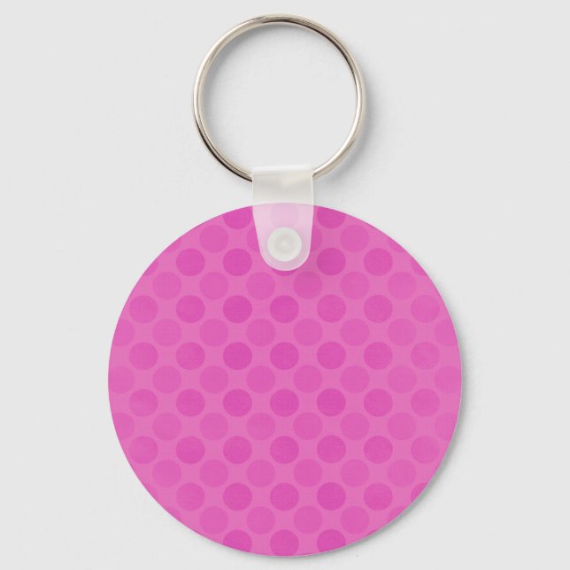 Retro urblekta rosa cirklar mönster nyckelring (Framsida)