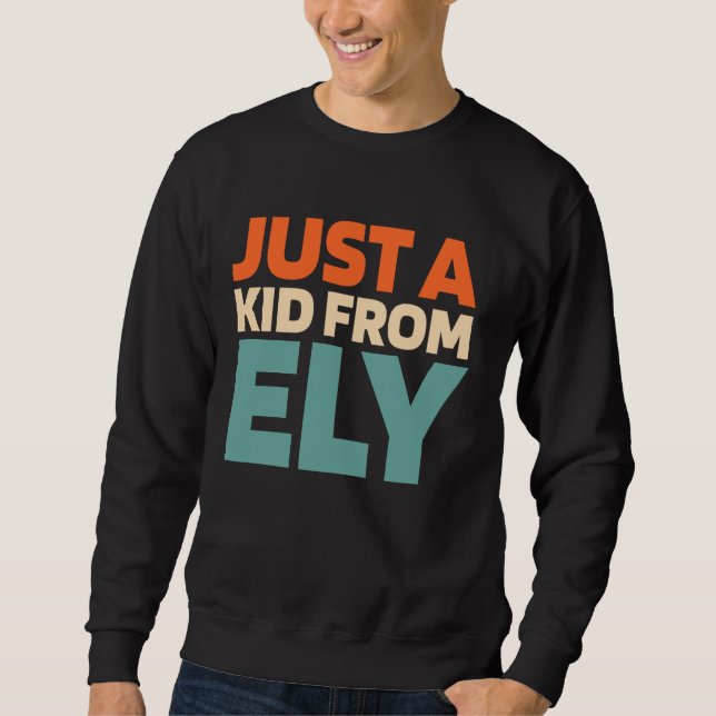 Retro US City Amerisa, bara en Kid från Minneso Lång Ärmad Tröja (Framsida)