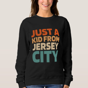 Retro Us City USA, bara en Kid från New jersey Jer T Shirt