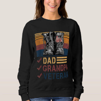 Retro US Flagga Kamouflage Stövlar Pappa Farfar Ve T Shirt