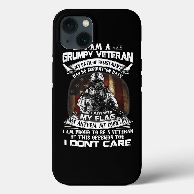 Retro US Flagga Veteran Day är inte  med min Flagg (Baksida)