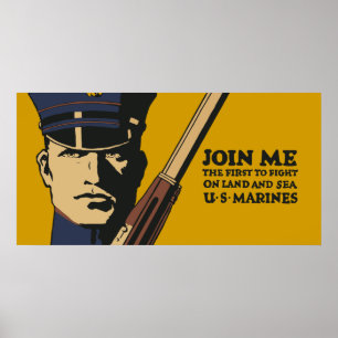 Retro US Marines, Gå med mig Poster