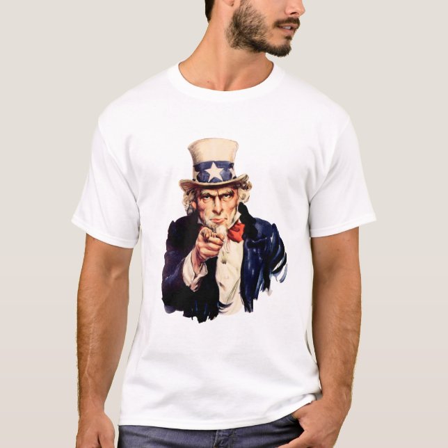 Retro US-Uncle Sam T-shirt (Framsida)