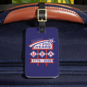 Retro USA 250-årsjubileum Fasadskylt 1776-2026 Bagagebricka