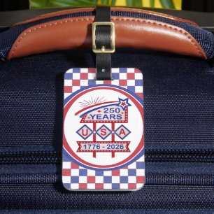 Retro USA 250-årsjubileum Fasadskylt 1776-2026 Bagagebricka