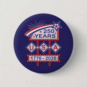 Retro USA 250-årsjubileum Fasadskylt 1776-2026 Knapp
