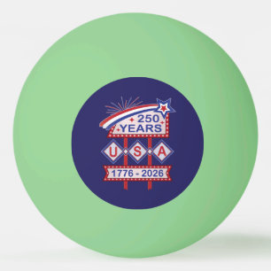 Retro USA 250-årsjubileum Fasadskylt 1776-2026 Pingisboll