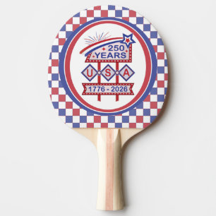 Retro USA 250-årsjubileum Fasadskylt 1776-2026 Pingisracket