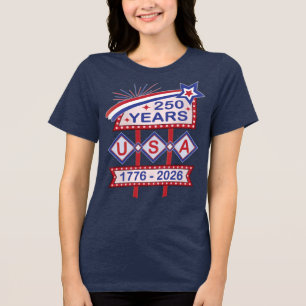 Retro USA 250-årsjubileum Fasadskylt 1776-2026 T Shirt