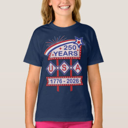 Retro USA 250-årsjubileum Fasadskylt 1776-2026 T Shirt