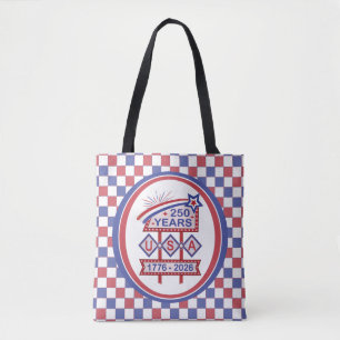 Retro USA 250-årsjubileum Fasadskylt 1776-2026 Tygkasse