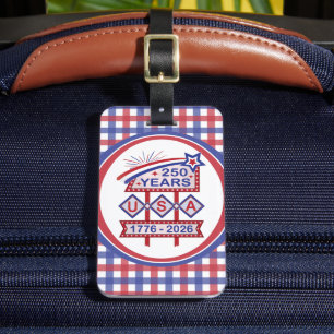 Retro USA 250-årsjubileumsskylt 1776-2026 Bagagebricka