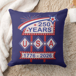 Retro USA 250-årsjubileumsskylt 1776-2026 Kudde