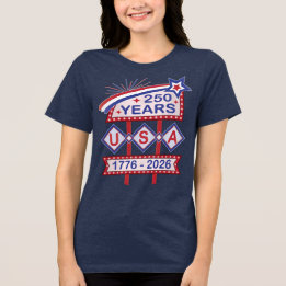Retro USA 250th Anniversary Marquee Sign 1776-2026 T Shirt