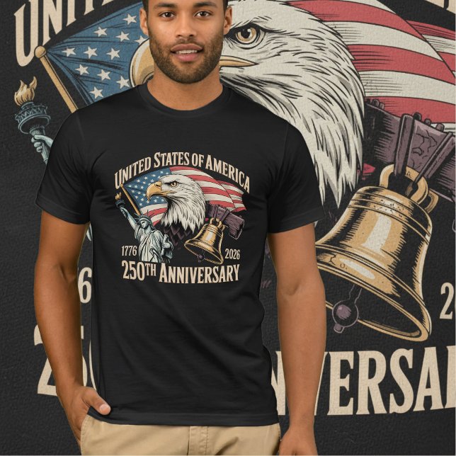 Retro USA 250th Anniversary T Shirt (Skapare uppladdad)