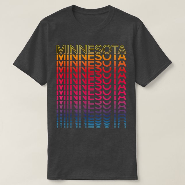 Retro USA Colorful StateNostalgic Minnesota T Shirt (Design framsida)