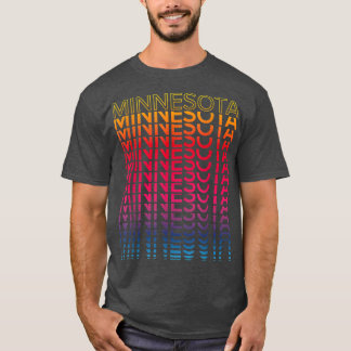 Retro USA Colorful StateNostalgic Minnesota T Shirt