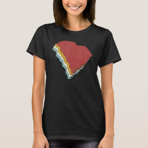Retro USA Delstat Vintage Karta South Carolina T Shirt