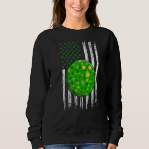 Retro USA flagga Bowling Shamrock Sports St Patric T Shirt