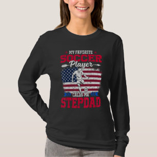 Retro Usa Flagga Fotbollsspelare Kallar Mig Styvpa T Shirt