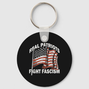 Retro Usa Flagga Rolig Riktiga Patrioter Kämpar Mo Nyckelring