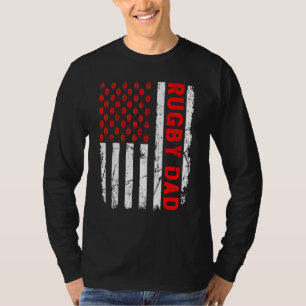 Retro USA flagga Sports Best Pappa All Proud Rugby T Shirt