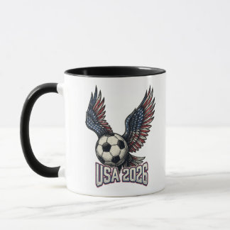 Retro USA Fotboll 2026 Örnvingar Mugg