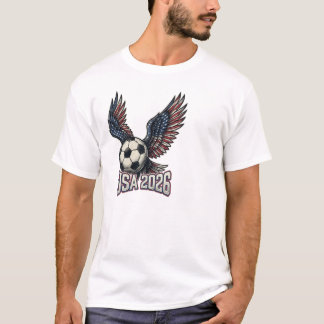 Retro USA Fotboll 2026 Örnvingar T Shirt