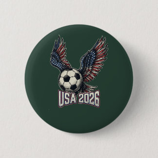Retro USA Fotboll 2026 Örnvingar T-Shirt Knapp