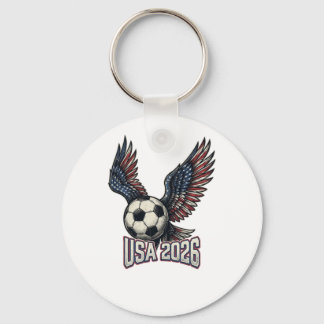 Retro USA Fotboll 2026 Örnvingar T-Shirt Nyckelring