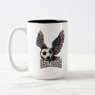 Retro USA Fotboll 2026 Örnvingar Två-Tonad Mugg