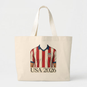 Retro USA-fotbollströja i patriotisk röd-vit stil  Jumbo Tygkasse