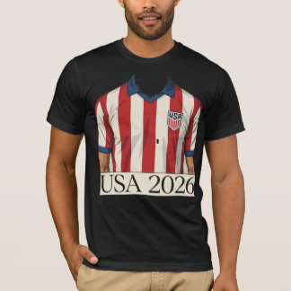 Retro USA-fotbollströja i patriotisk röd-vit stil T Shirt