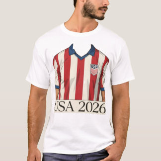 Retro USA-fotbollströja i patriotisk röd-vit stil T Shirt