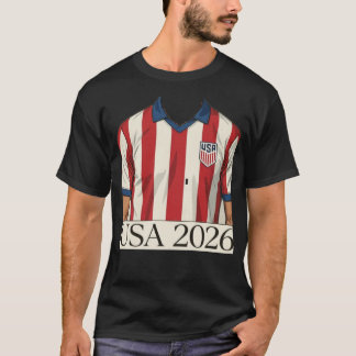 Retro USA-fotbollströja i patriotisk röd-vit stil T Shirt