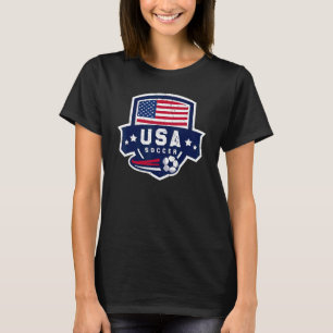 Retro USA: s fotbollslag American Flagga Patriotic T Shirt