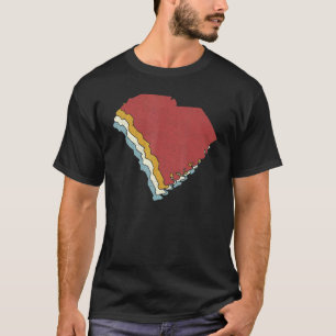 Retro USA State Vintage Karta South Carolina T Shirt