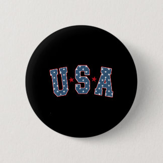 Retro USA Stjärna 4:e Juli Patriotiskt Självständi Knapp