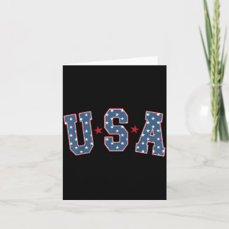 Retro USA Stjärna 4:e Juli Patriotiskt Självständi Kort