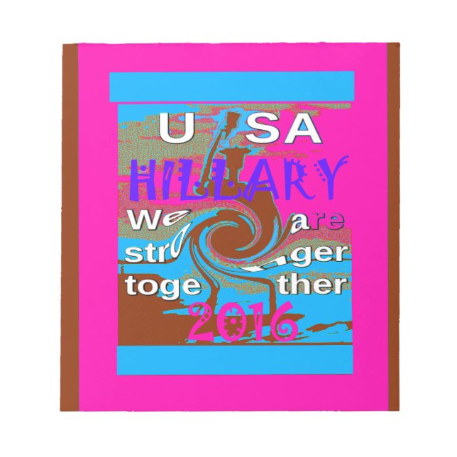 Retro USA Stronger Together Abstrakt Art Print Anteckningsblock (Framsida)