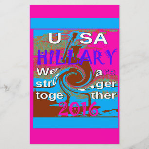 Retro USA Stronger Together Abstrakt Art Print Brevpapper