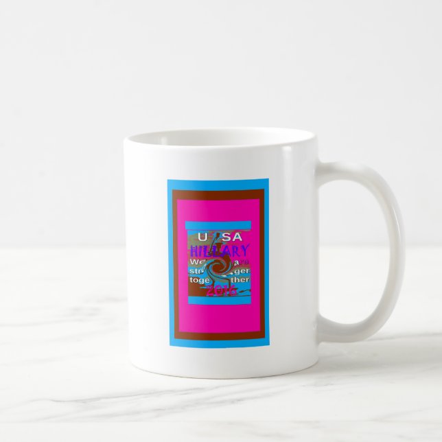 Retro USA Stronger Together Abstrakt Art Print Kaffemugg (Höger)