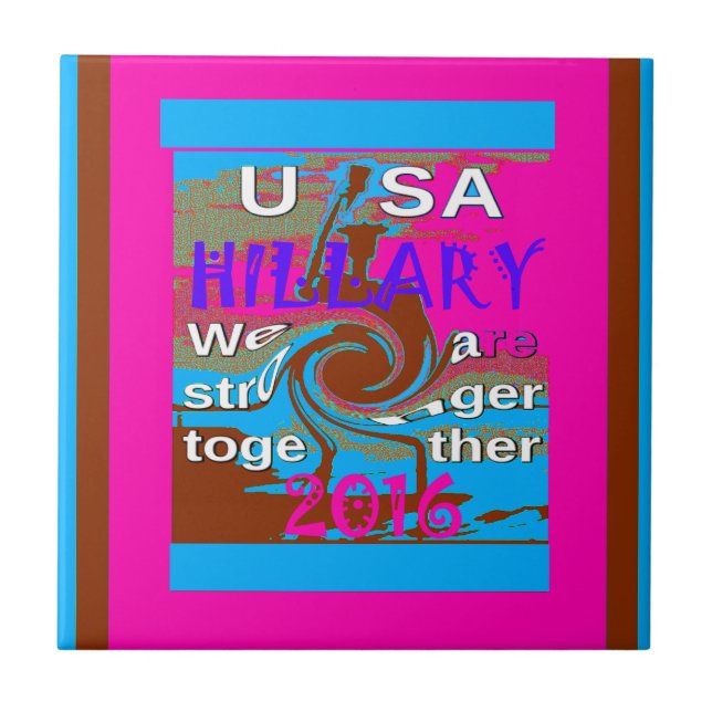 Retro USA Stronger Together Abstrakt Art Print Kakelplatta (Framsidan)
