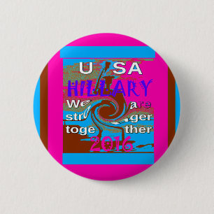 Retro USA Stronger Together Abstrakt Art Print Knapp